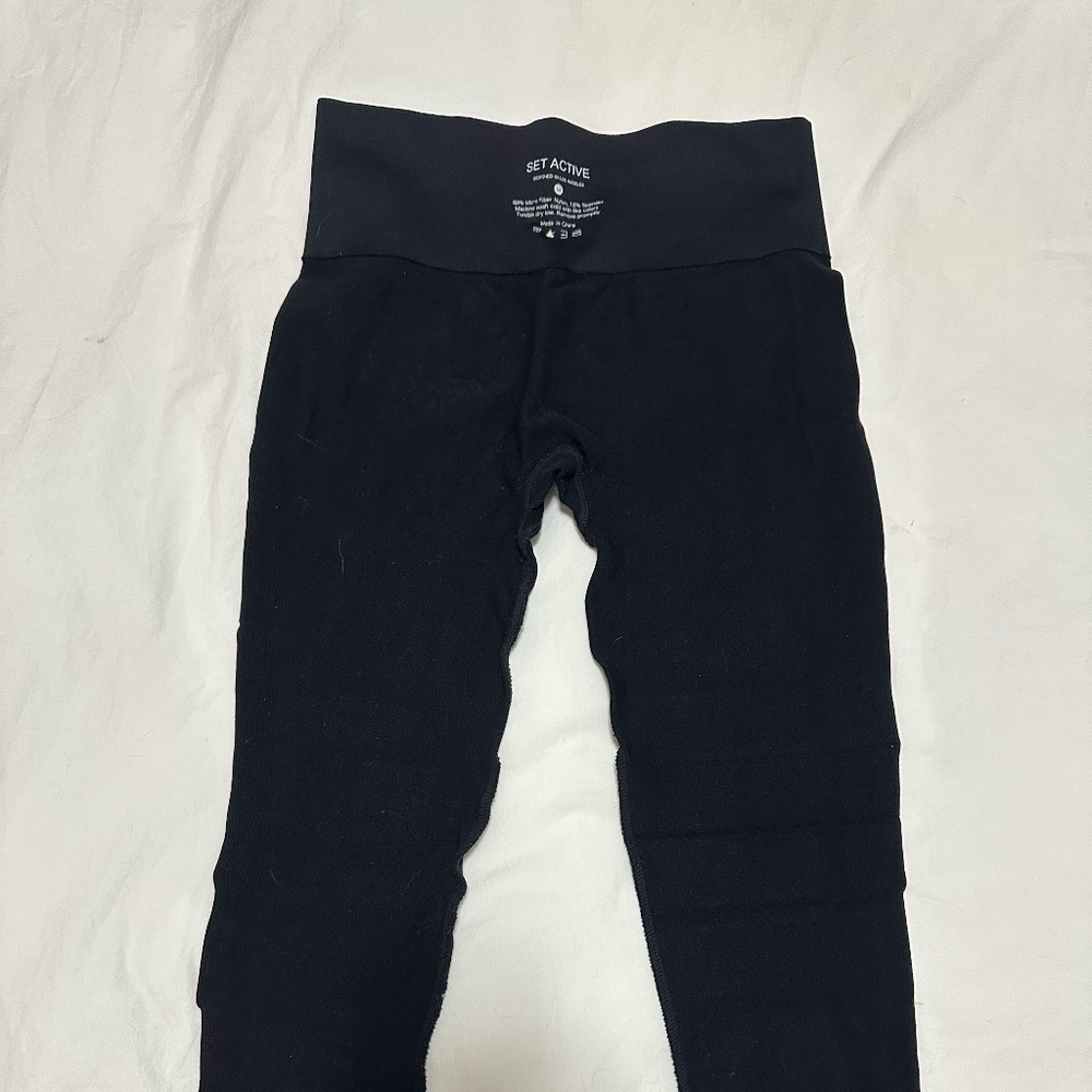 Brown and Black Set Active Leggings